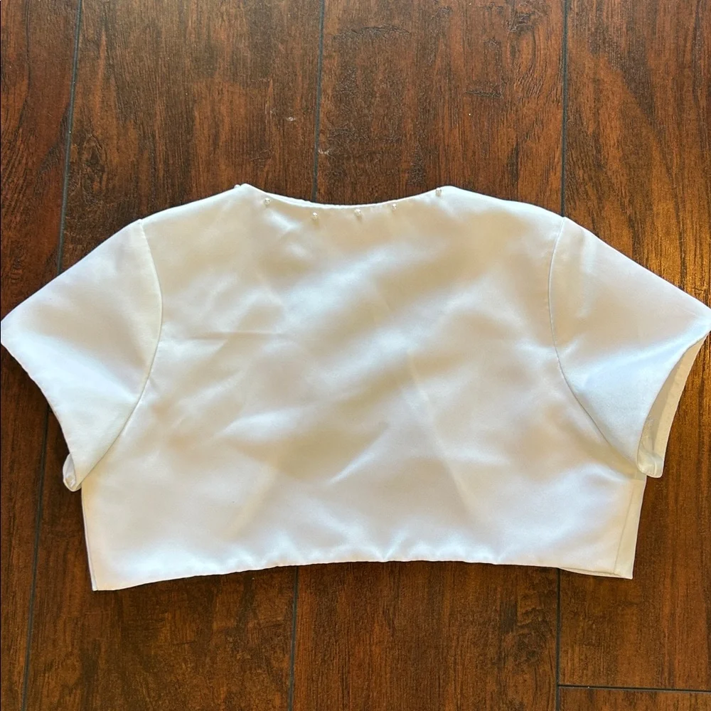 Bonnie Jean White Dress with Pearl Accents First Communion 6X
